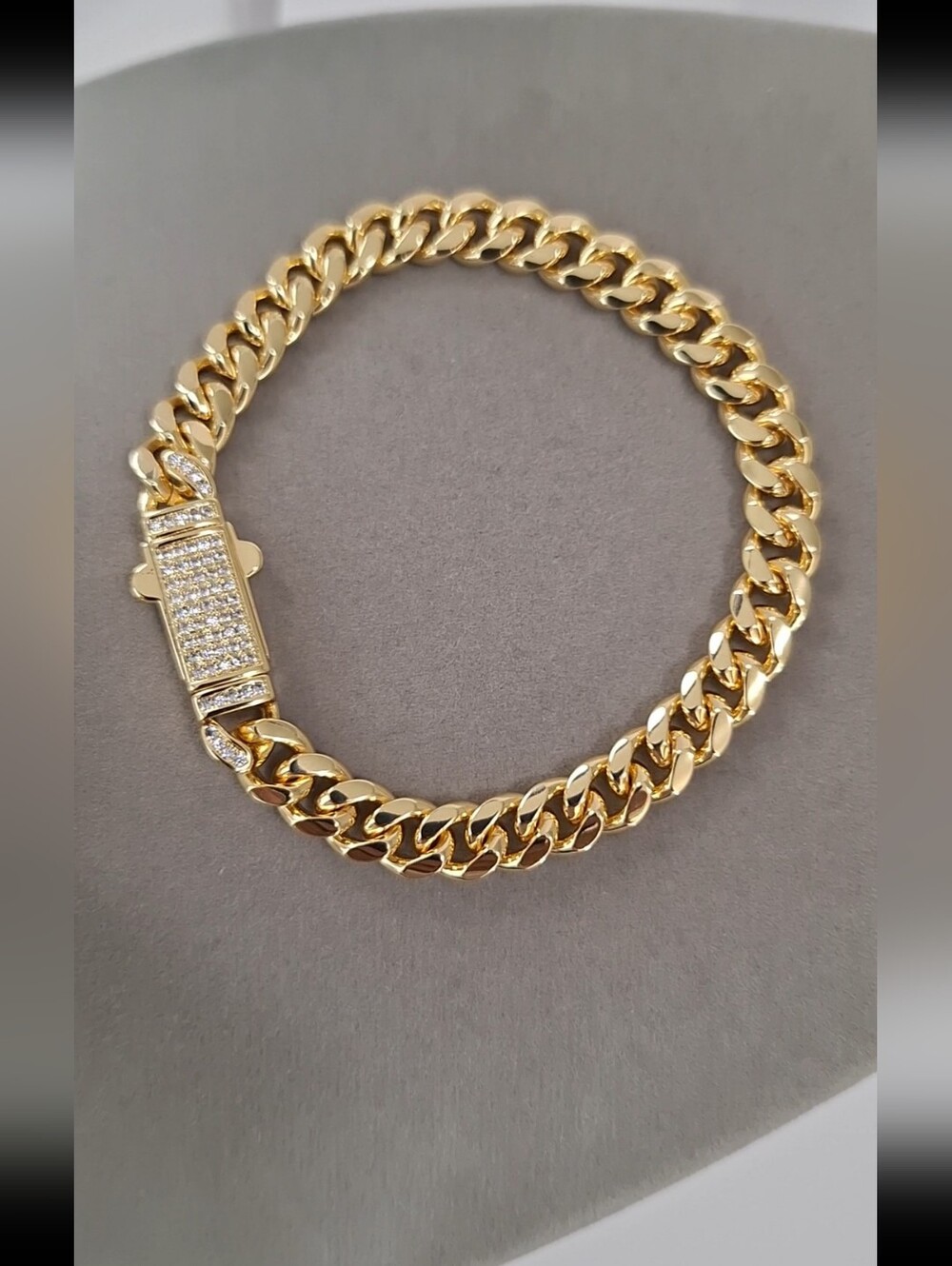 8mm Cuban link gold-filled bracelet